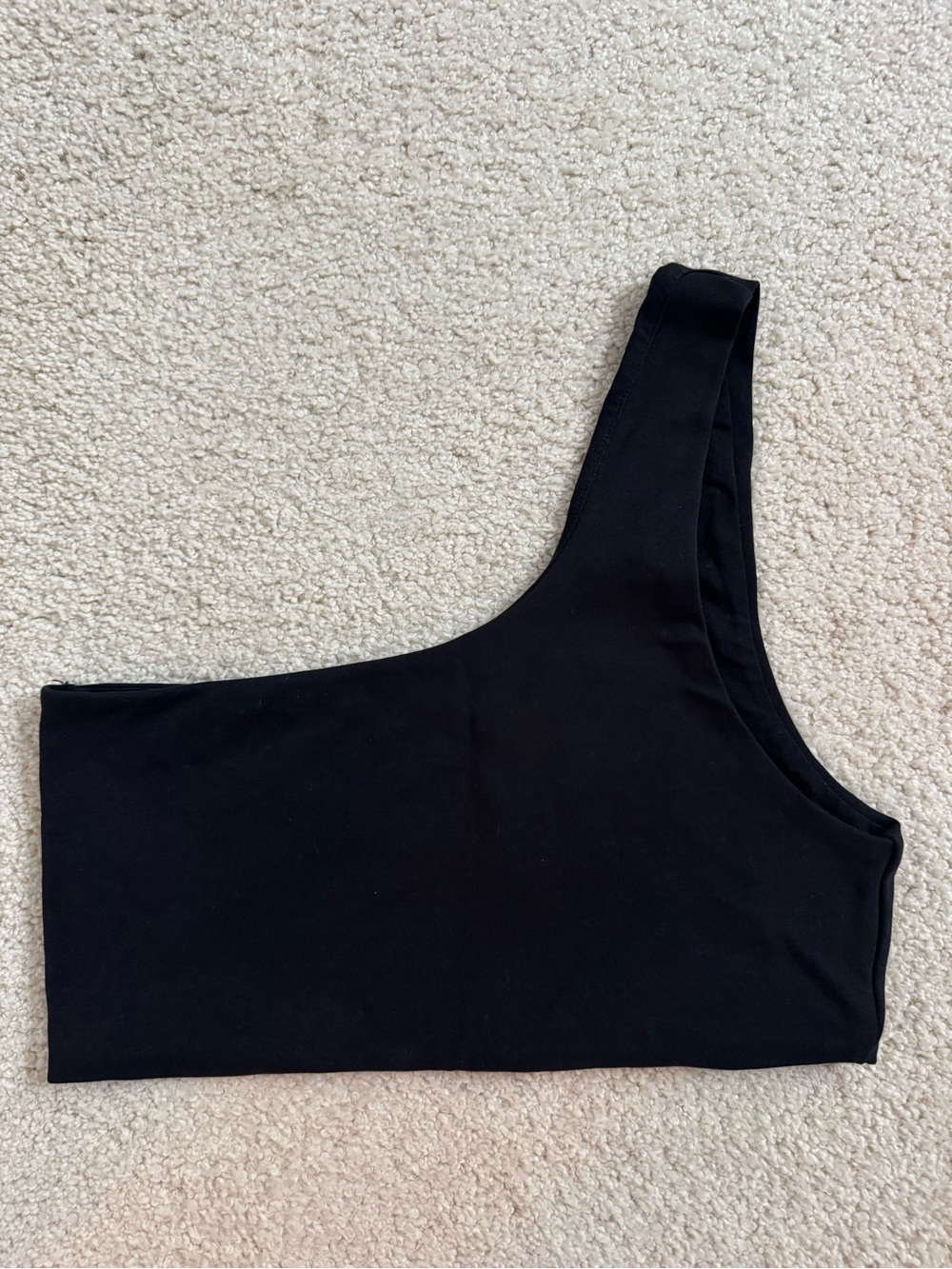 OAK + FORT - One-Shoulder Black Women's Top